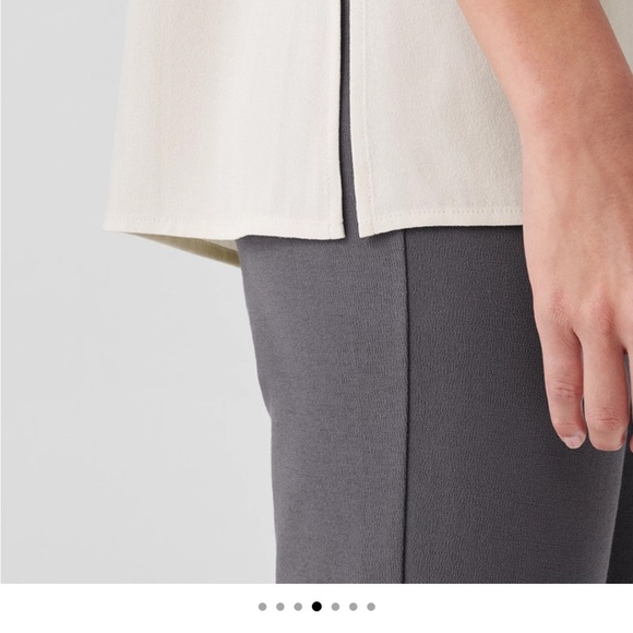 EILEEN FISHER Silk Georgette Crepe Ballet Neck Tank Size SEE MEASUREMENTS - Picture 4 of 9